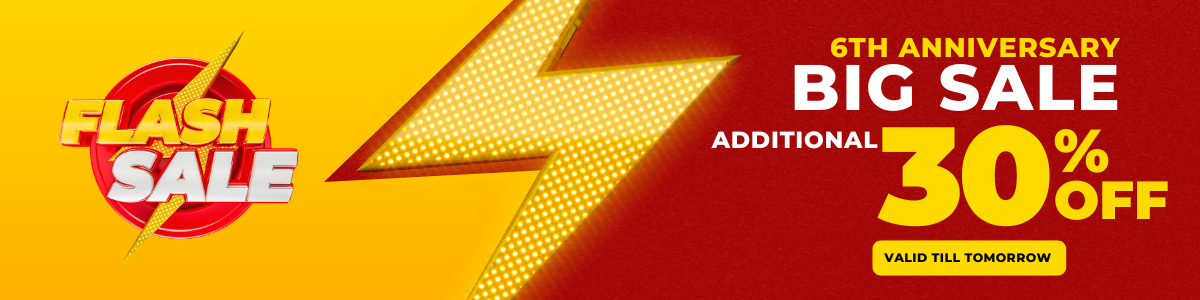 Copy of Red and Yellow Modern Flash Sale Banner